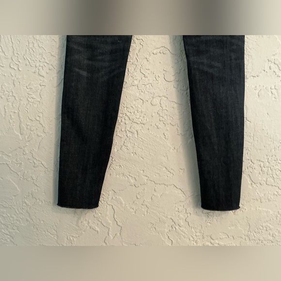 American Eagle Outfitters Dark Blue Hi-Rise Jegging Distressed Jean - Picture 6 of 9